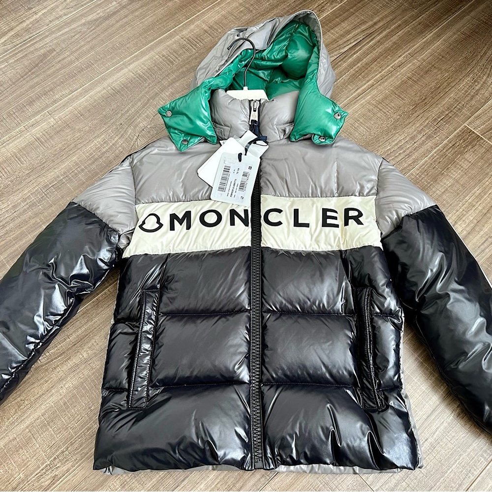 - Moncler brand new down jacket with hood 10Y